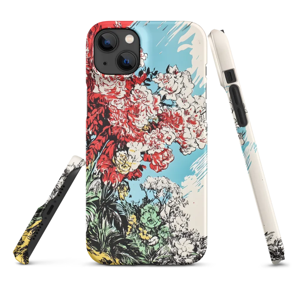Floral Symphony in Bold Colors | Phone Case |  14 Plus | Snap Case | Matte