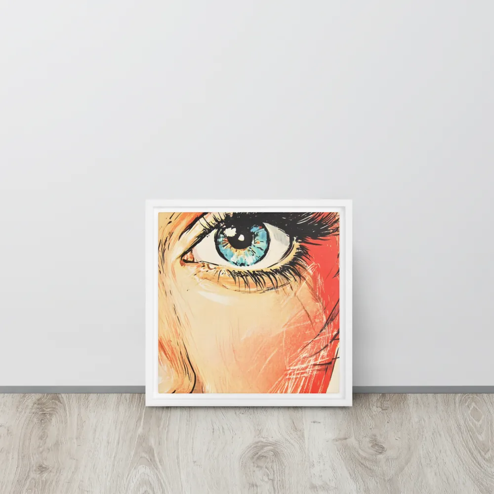 Gaze of Emotion | Canvas with White Frame | 12″×12″