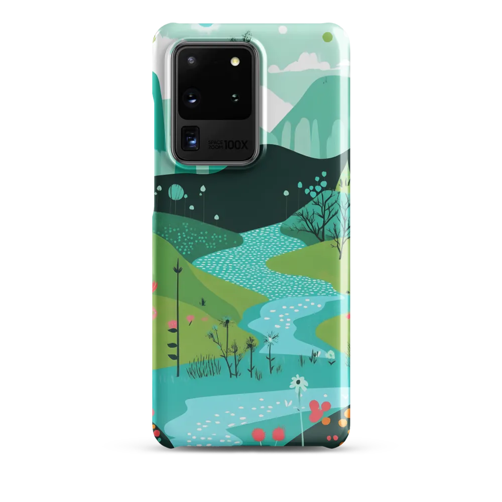 Whimsical River in a Lush Landscape
