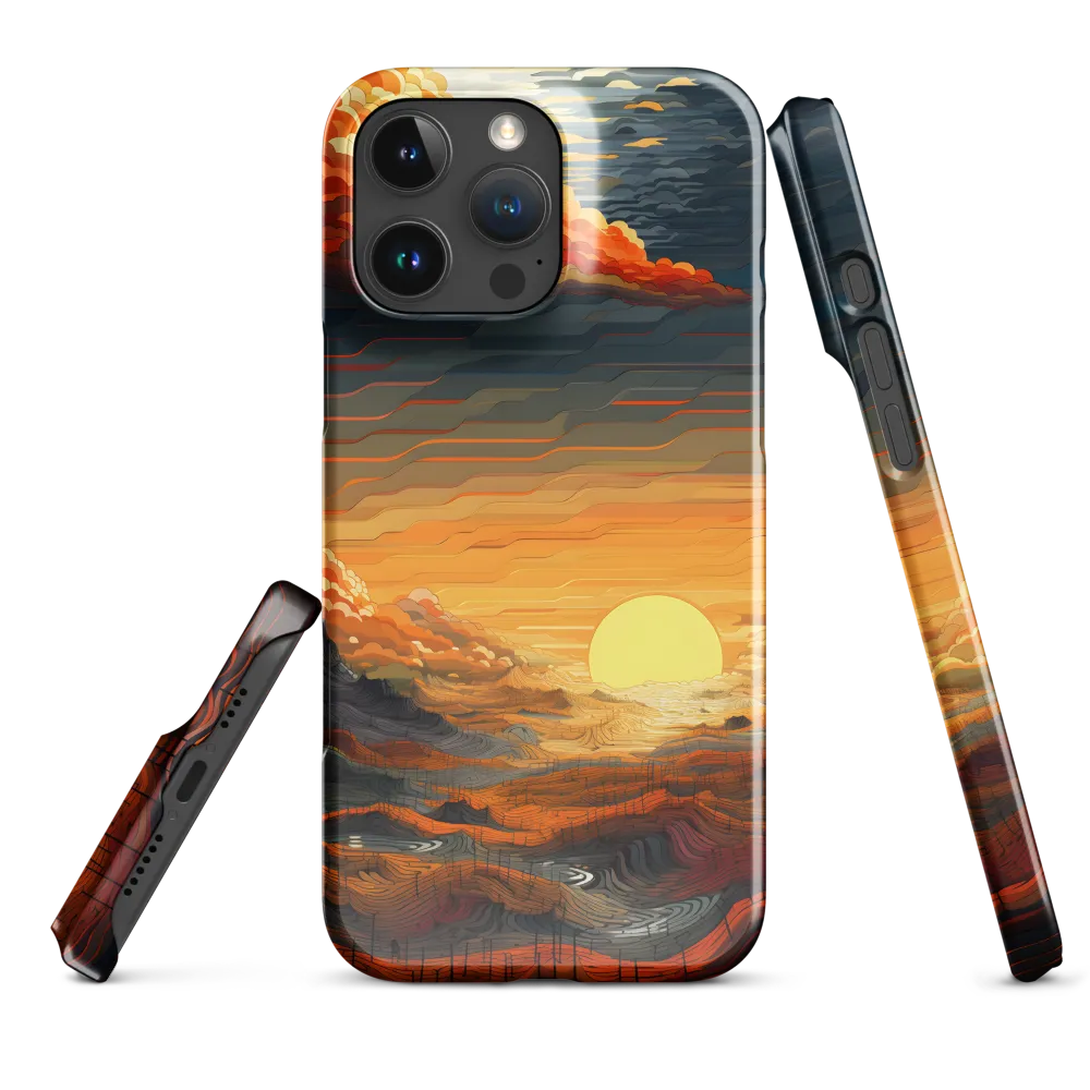 Ethereal Sunset: A Serene Landscape in Flowing Forms