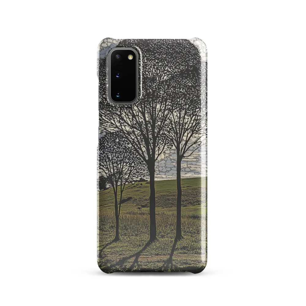 Tranquil Shadows: A Silhouette of Nature | Phone Case |  S20 | Snap Case | Glossy