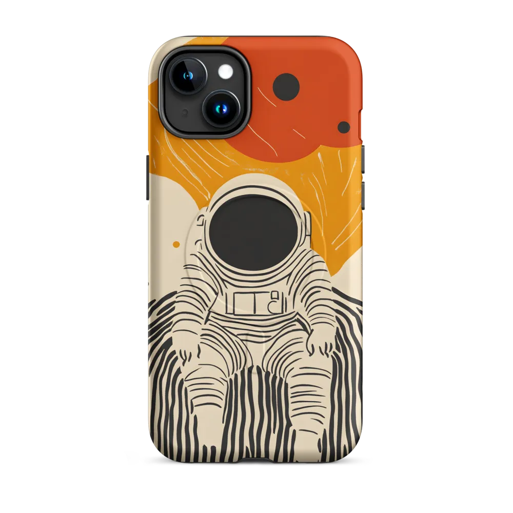 Astronaut in Cosmic Thoughts | Phone Case |  15 Plus | MagSafe® Tough Case | Matte