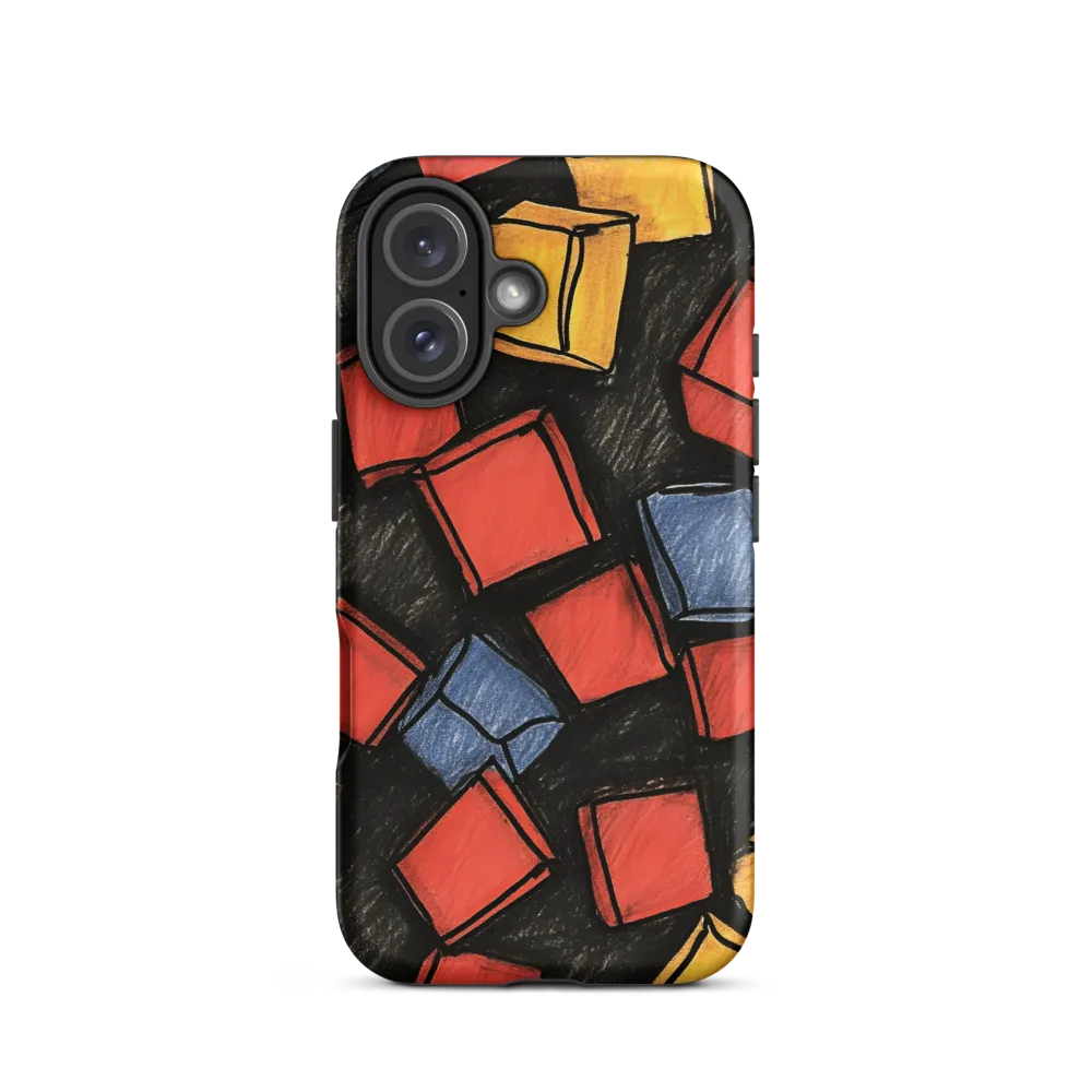 Vibrant Geometry in Motion | Phone Case |  16 | Tough Case | Matte