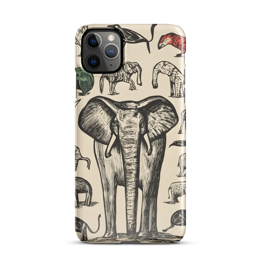 Whimsical Wildlife: A Linocut Journey | Phone Case |  11 Pro Max | Snap Case | Glossy