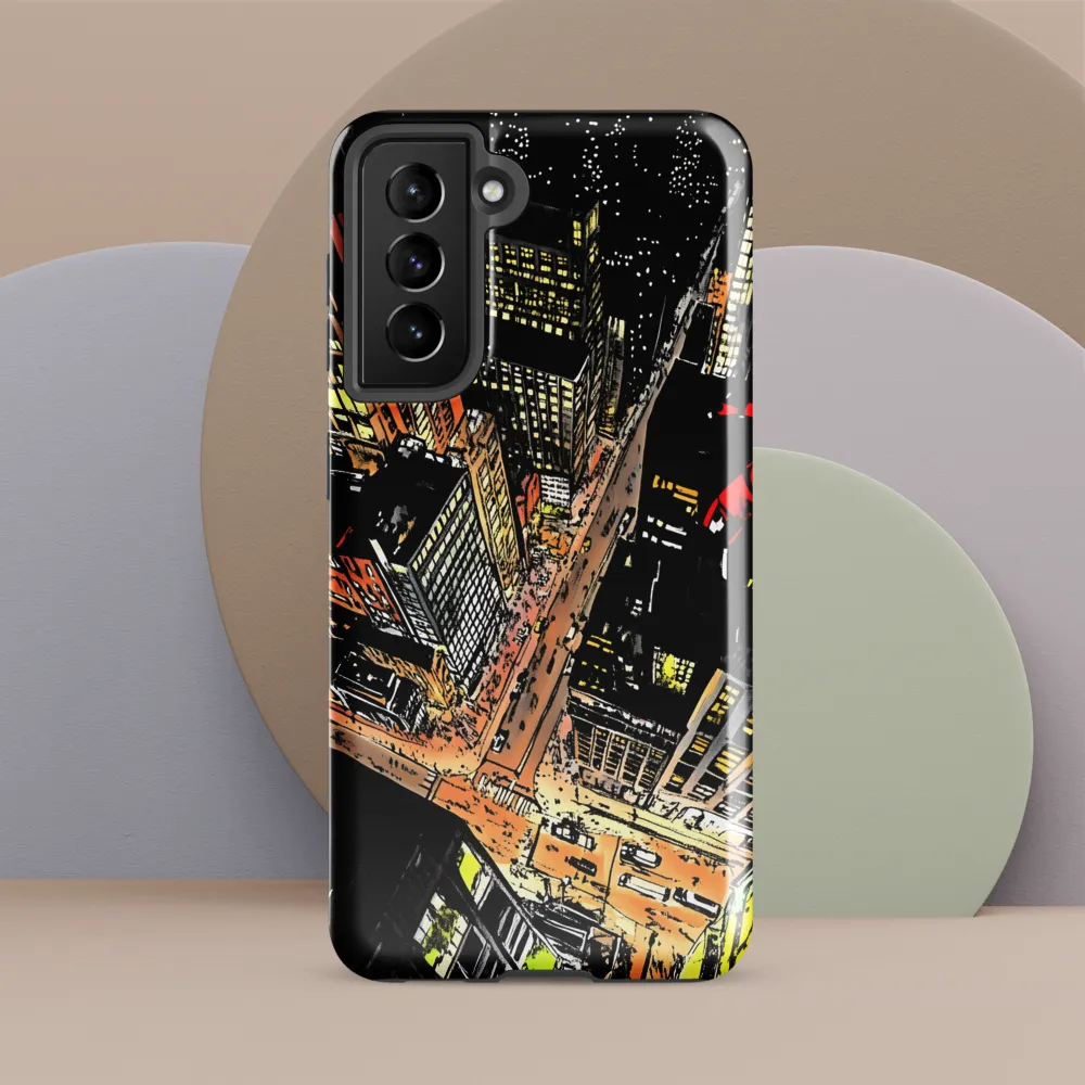 Urban Nightscape: A Bird's-eye View