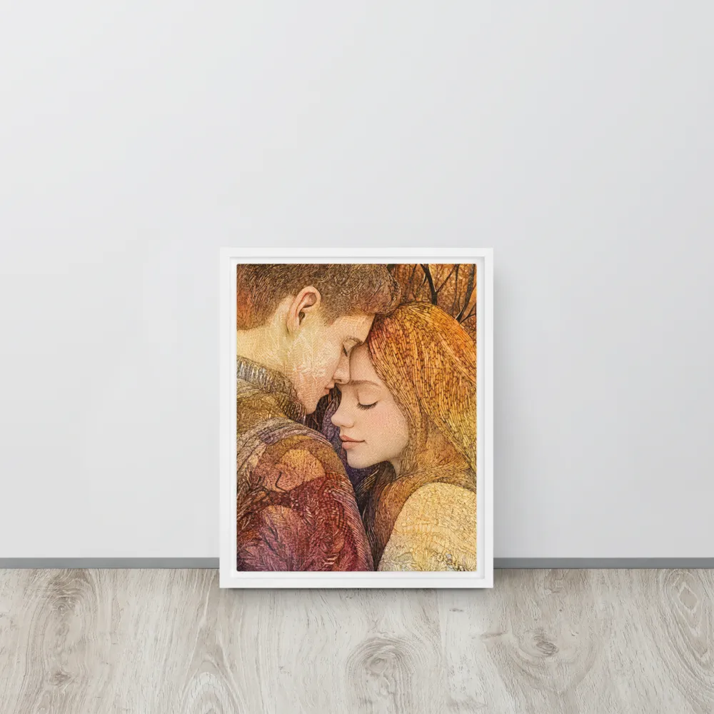 Embrace of Autumn | Canvas with White Frame | 11″×14″