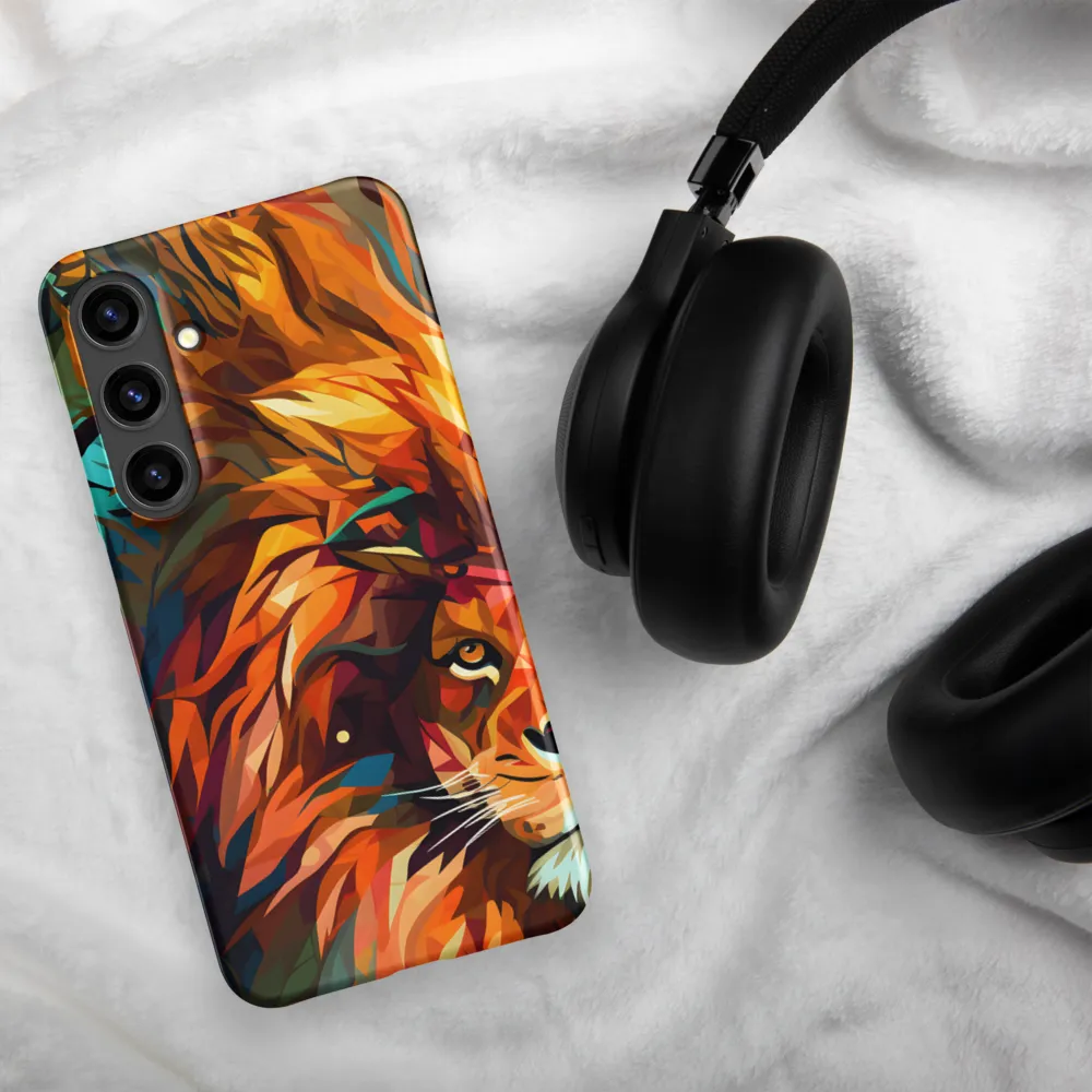 Majestic Gaze: The Polygonal Lion