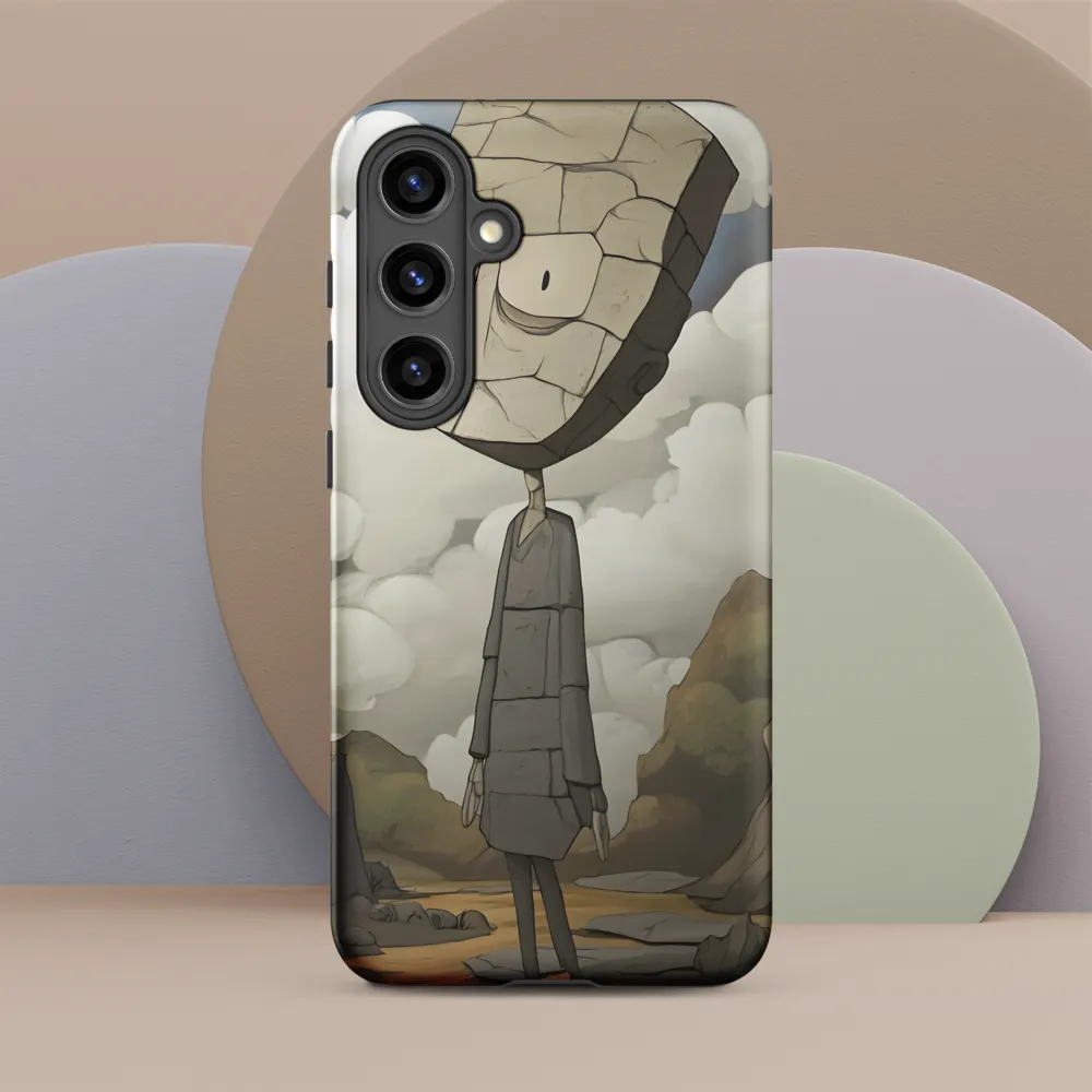 Whimsical Stone Figure in a Rocky Landscape | Phone Case |  S24 Plus | Tough Case | Matte