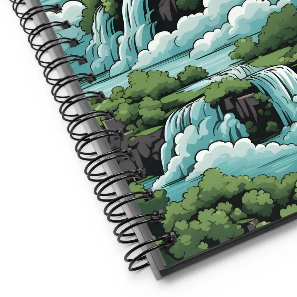 Harmonious Cascades | Spiral Notebook