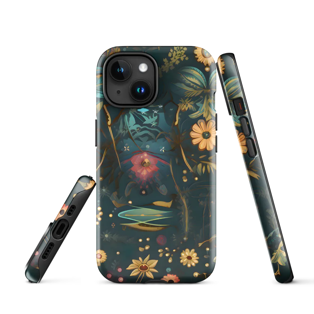 Whimsy in Flora: An Art Nouveau Journey | Phone Case |  15 | Tough Case | Glossy