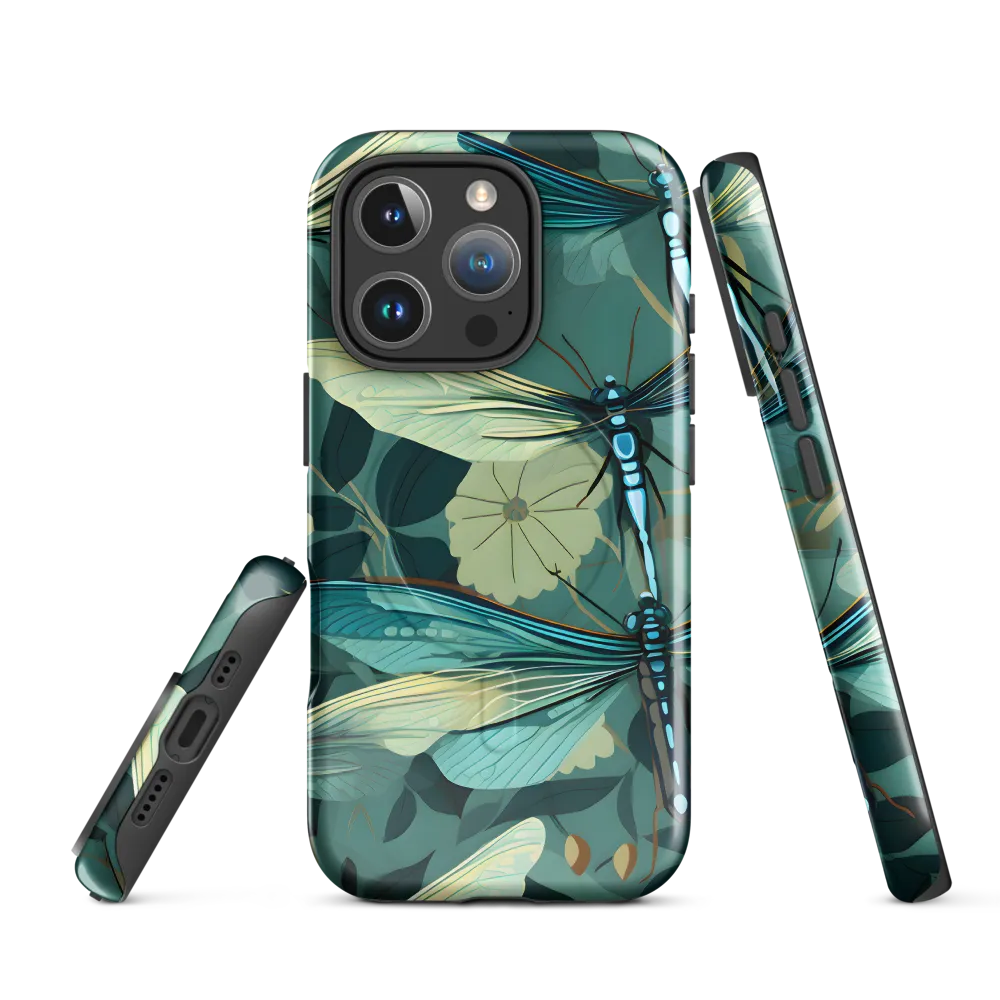 Whispers of Nature: Dragonflies in Harmony | Phone Case |  16 Pro | MagSafe® Tough Case | Glossy
