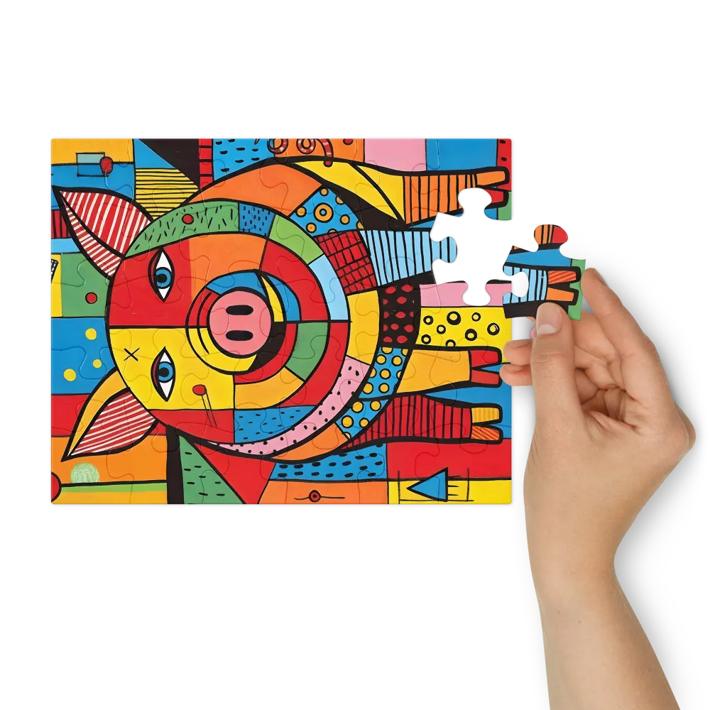 Patchwork Pig 
 Jigsaw Puzzle in Tin Box