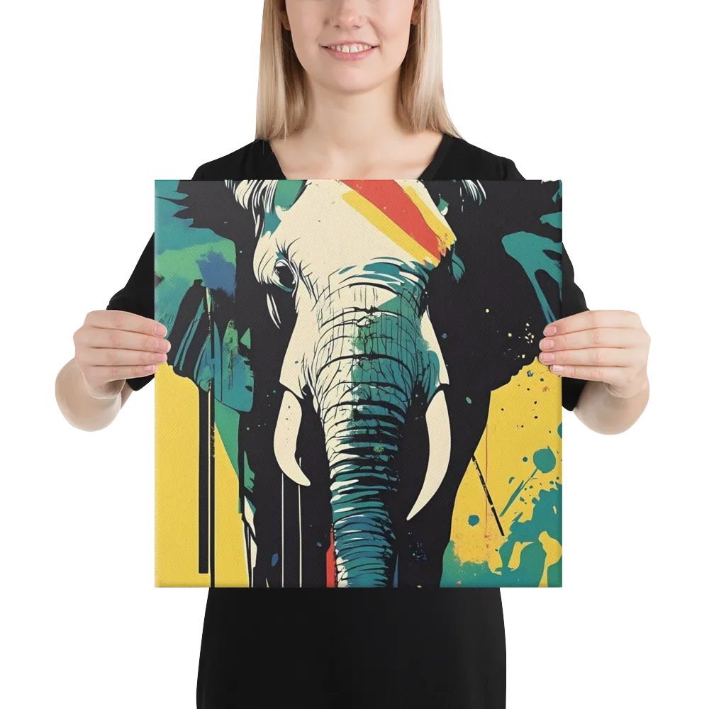Elegance of the Wild: A Colorful Harmony | Canvas | 16″×16″