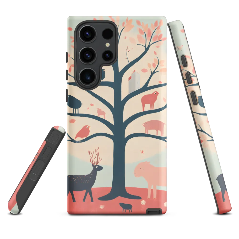 Whimsical Tree with Playful Creatures
