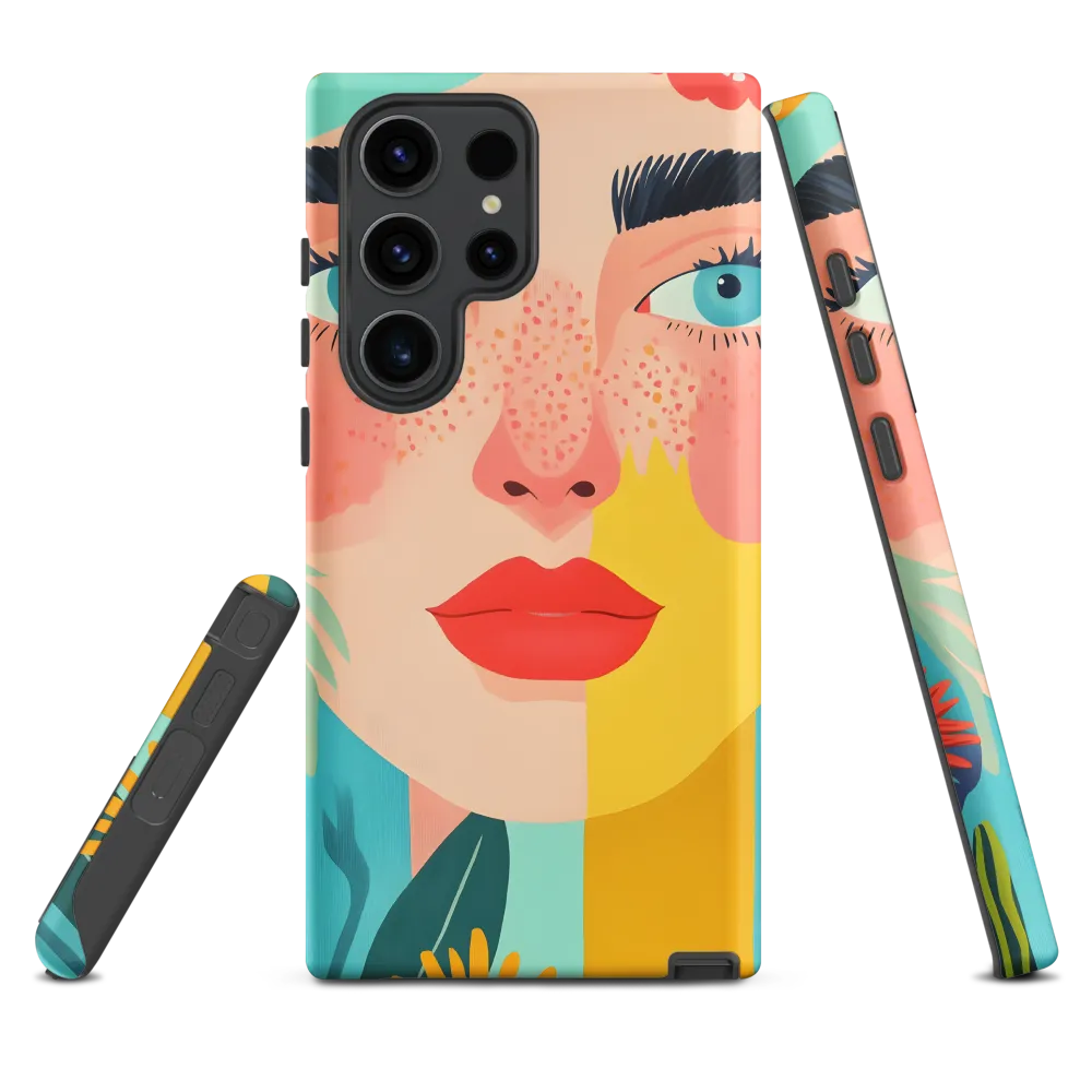 Floral Serenity: A Modern Portrait