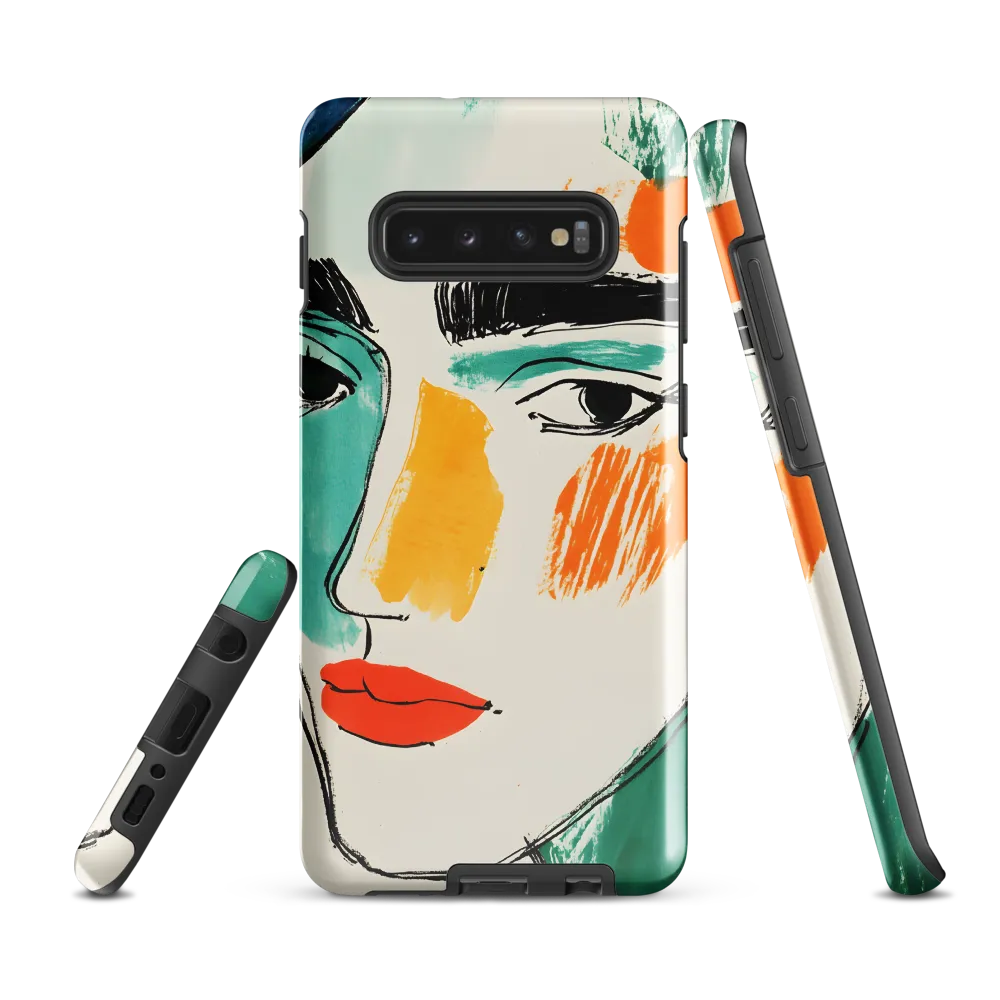 Contemporary Line Portrait | Phone Case |  S10 Plus | Tough Case | Glossy