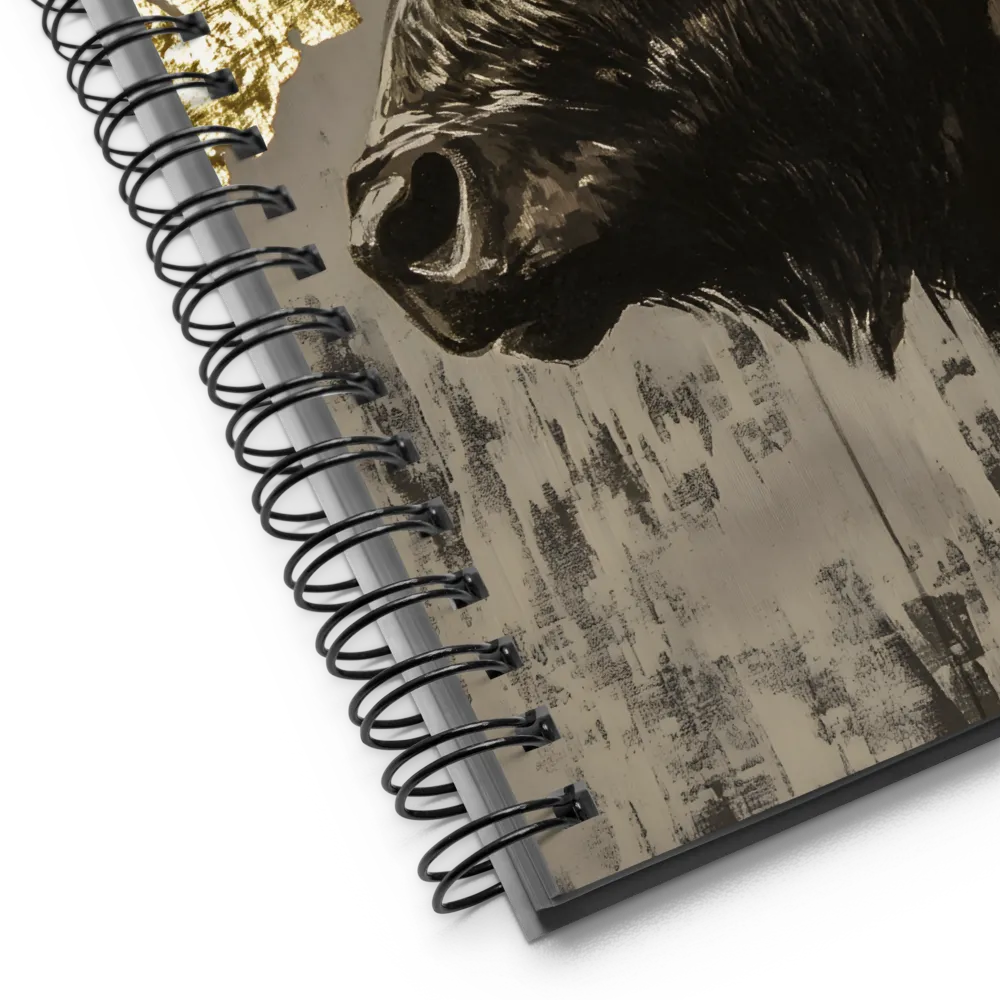 Majestic Bull Against the Golden Horizon | Spiral Notebook