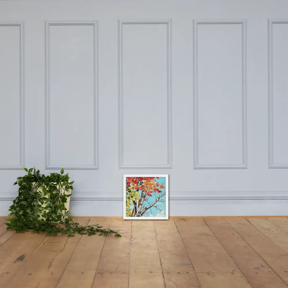 Autumn's Embrace | Poster with White Frame | 12″×12″