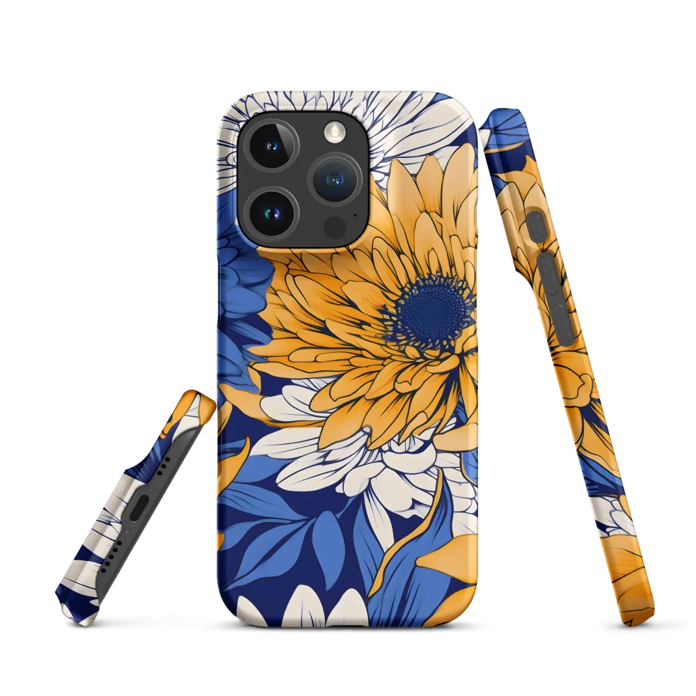 Floral Harmony in Blue and Yellow