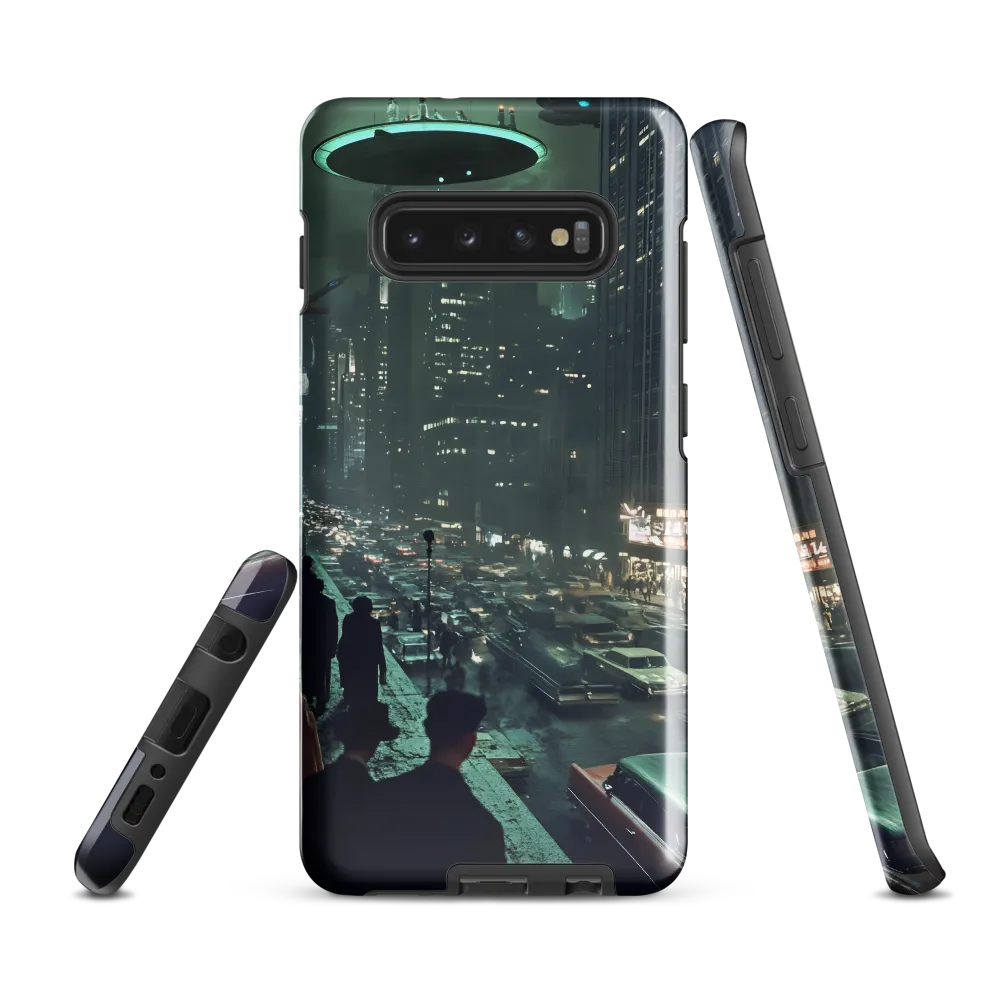 Mysterious Encounters in a Neon City | Phone Case |  S10 Plus | Tough Case | Glossy