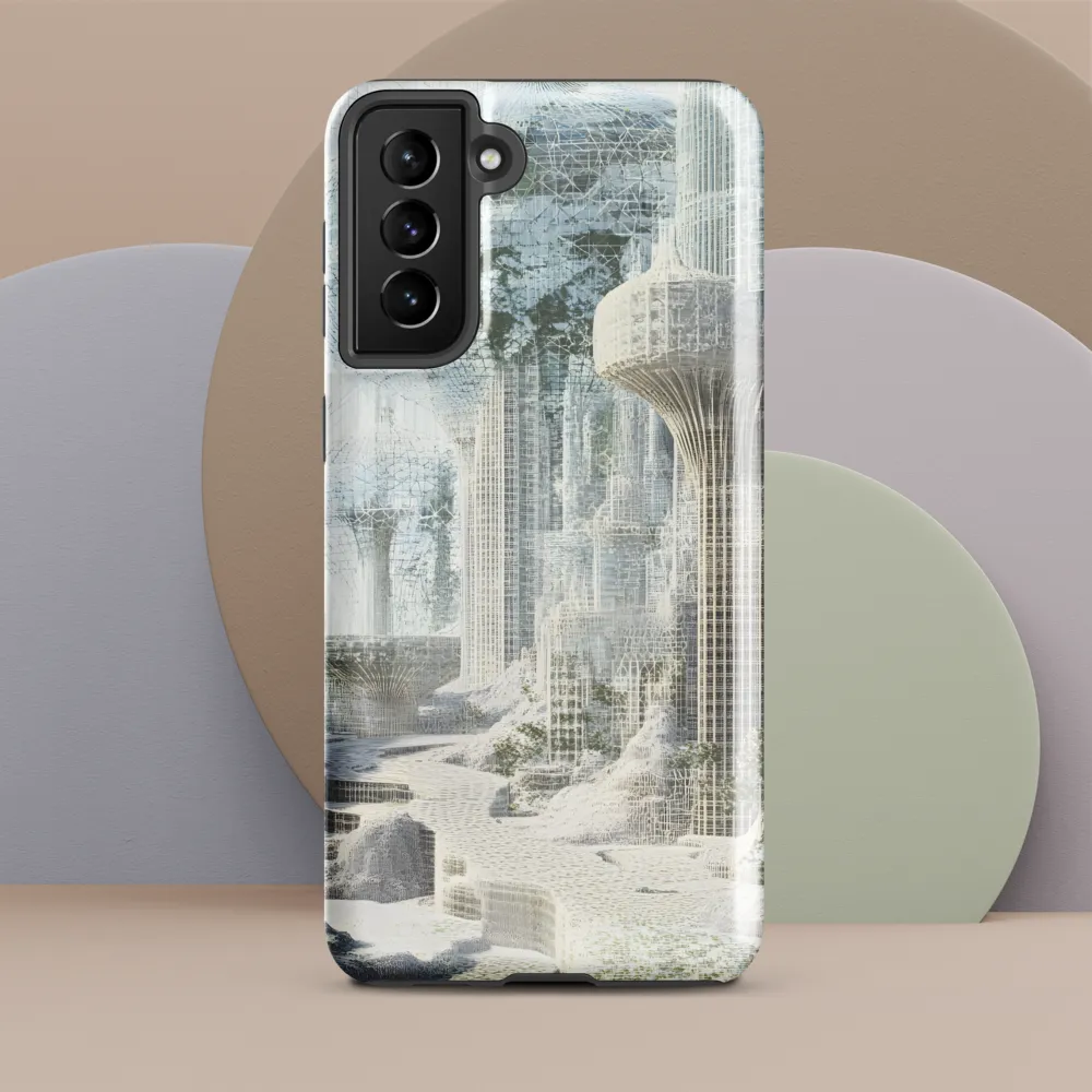 Ethereal Architectures: A Journey into the Future | Phone Case |  S21 Plus | Tough Case | Glossy