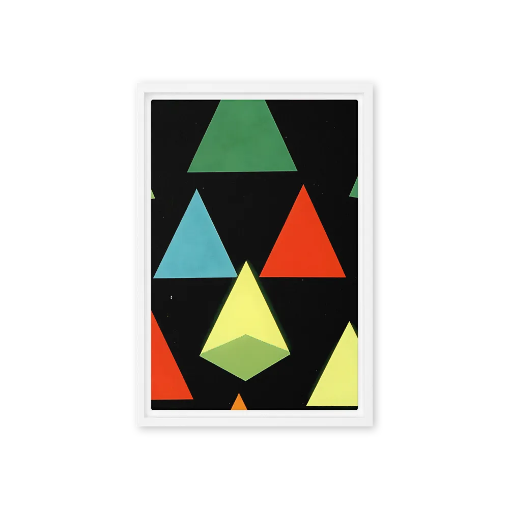 Geometric Harmony in Color | Canvas with White Frame | 12″×18″