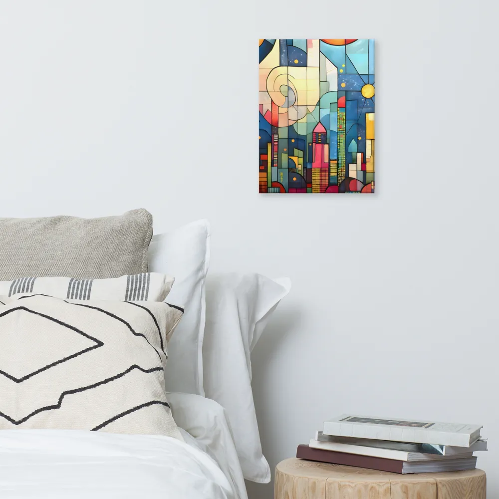 Geometric Harmony: A Vibrant Cityscape