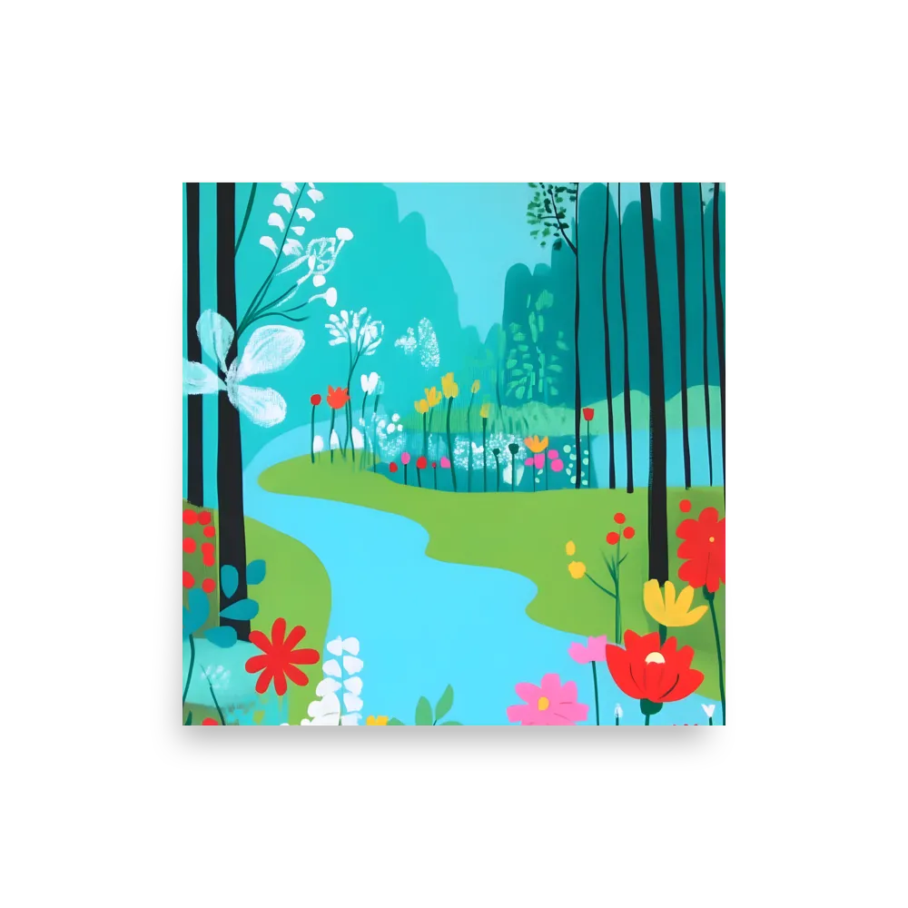 Whispers of Spring: A Colorful Retreat | Poster | 18″×18″