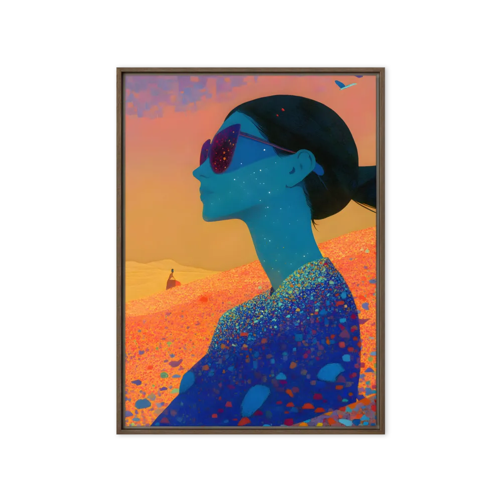 Starlight Desert Dream 
 Canvas with Brown Frame