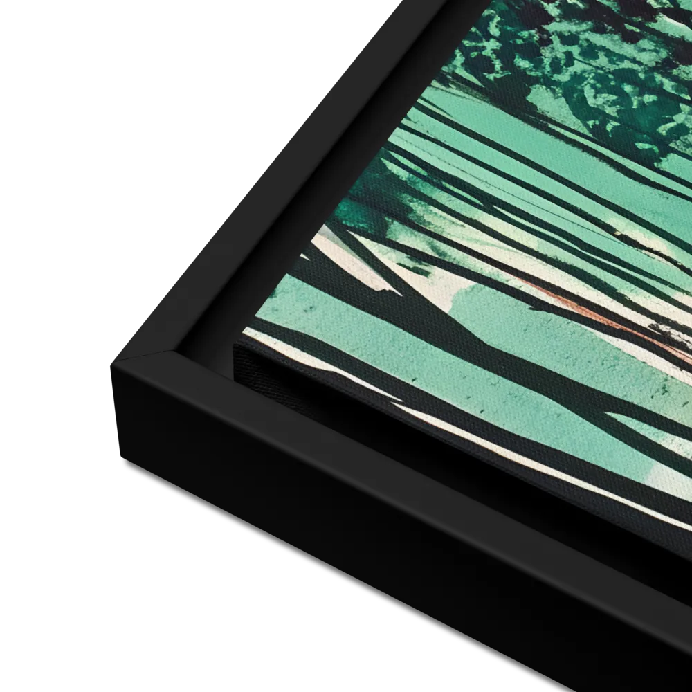 Winding Path Through the Forest | Canvas with Black Frame | 16″×20″