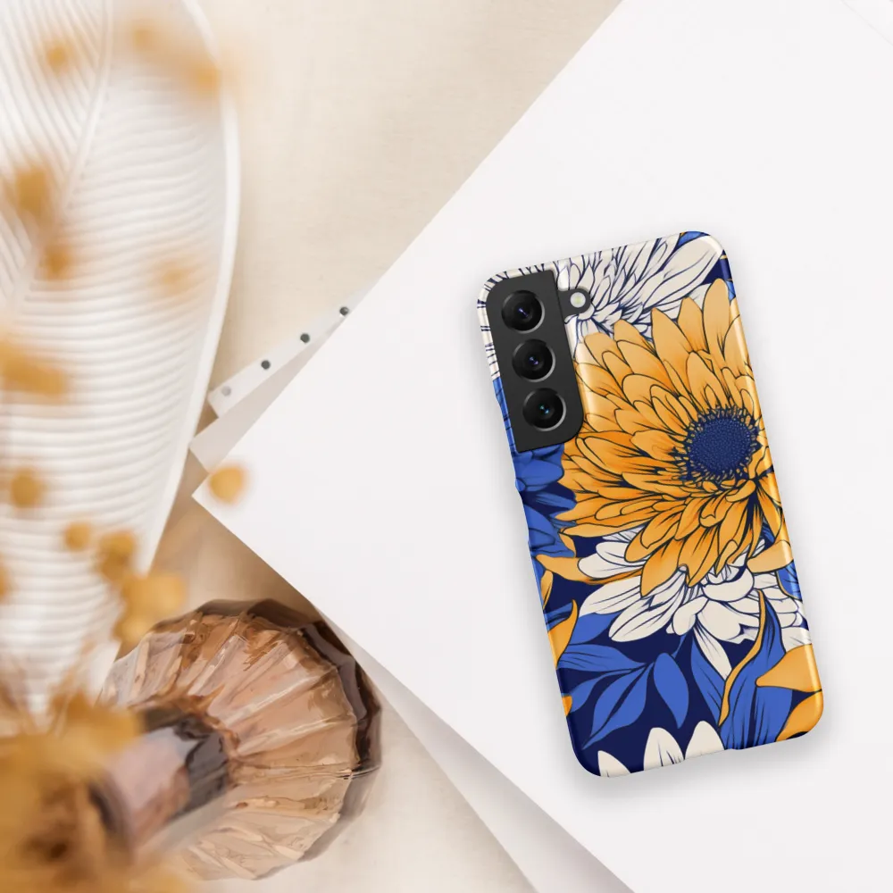 Floral Harmony in Blue and Yellow