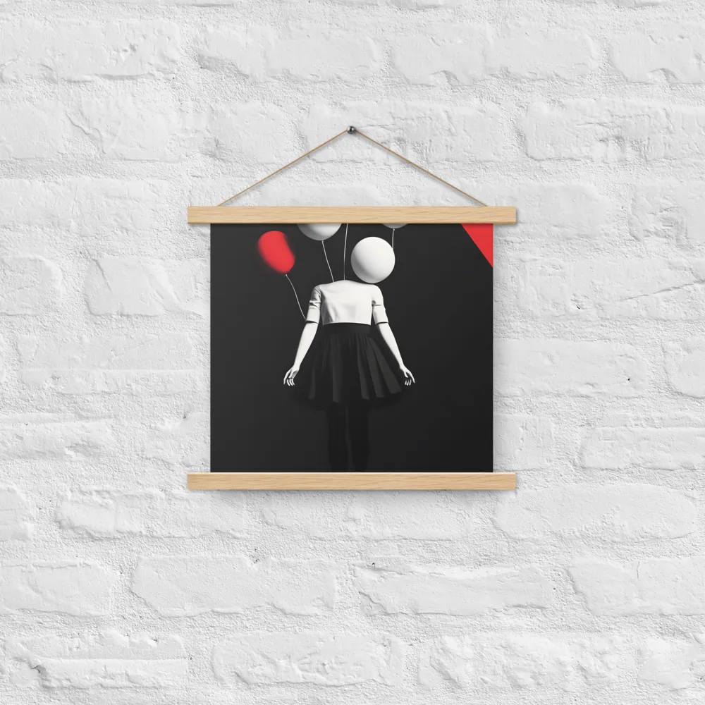 Suspended in Mystery | Poster With Oak Wood Hanger | 14″×14″
