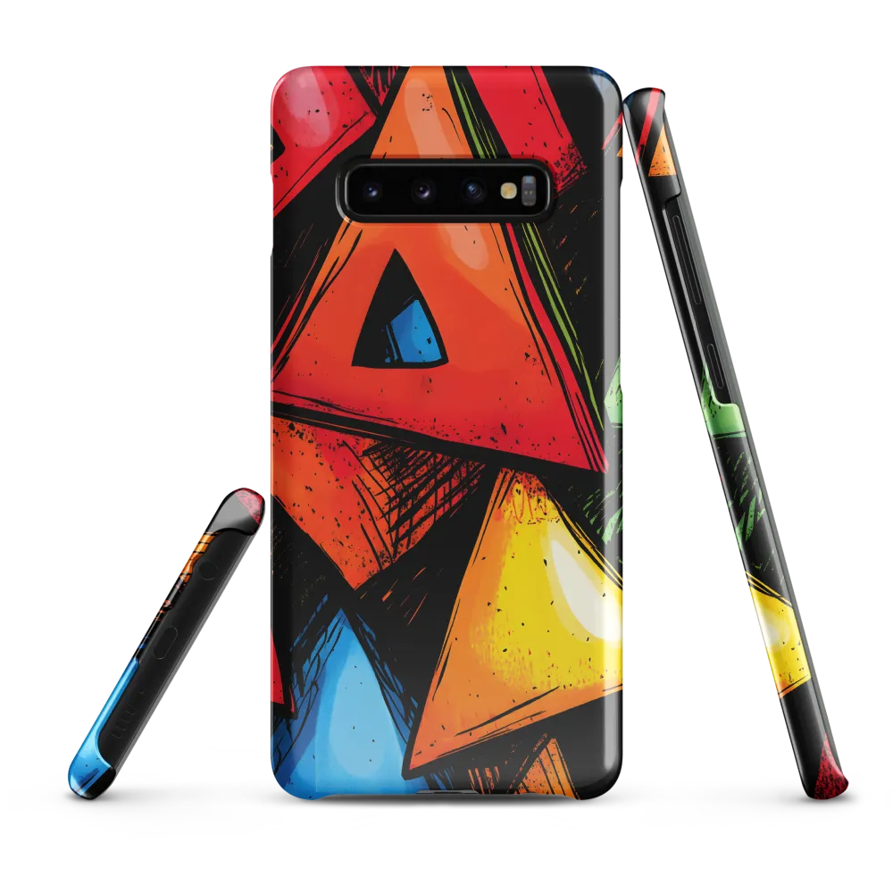 Vibrant Triangles in Abstract Harmony | Phone Case |  S10 Plus | Snap Case | Glossy