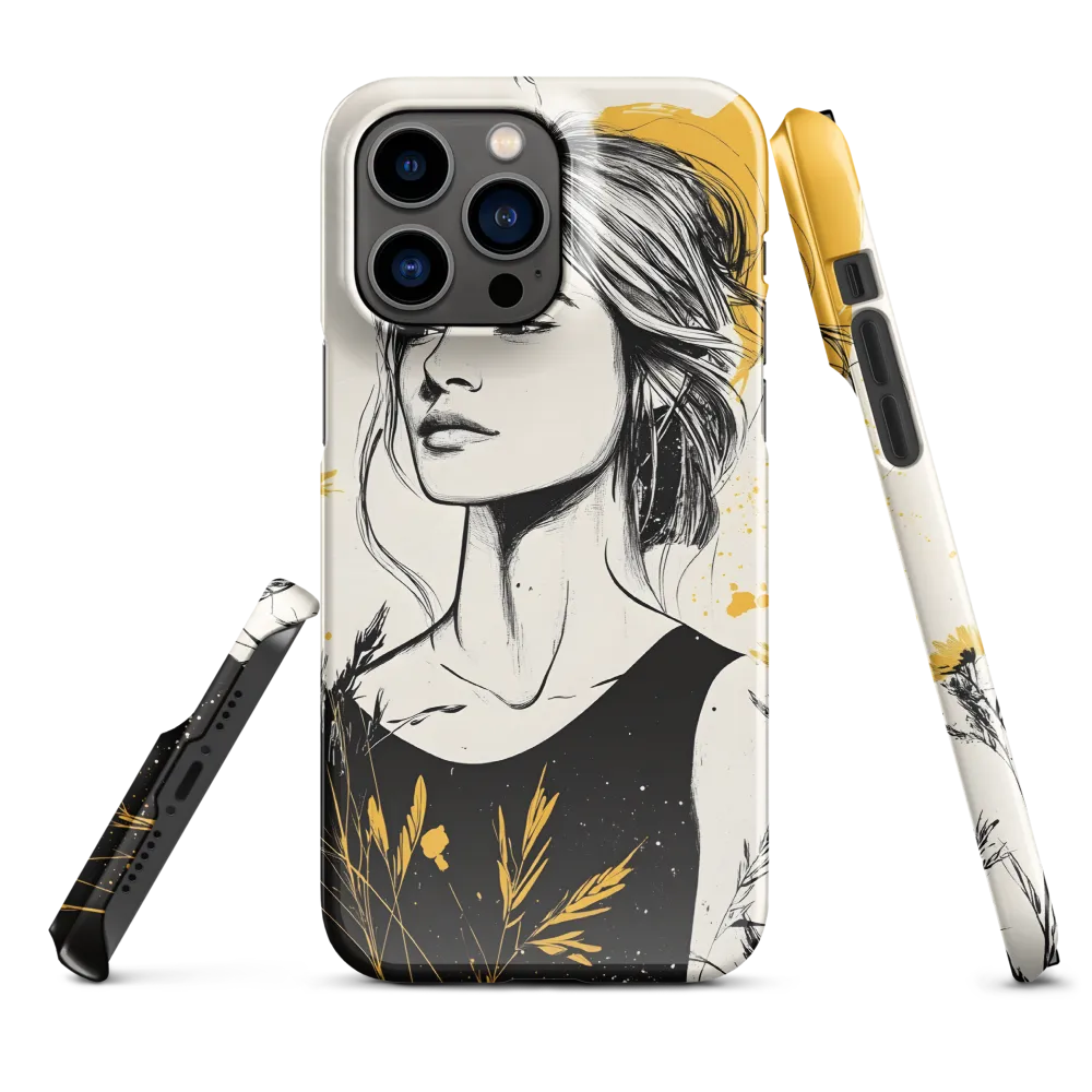 Golden Bloom — Portrait with Botanicals