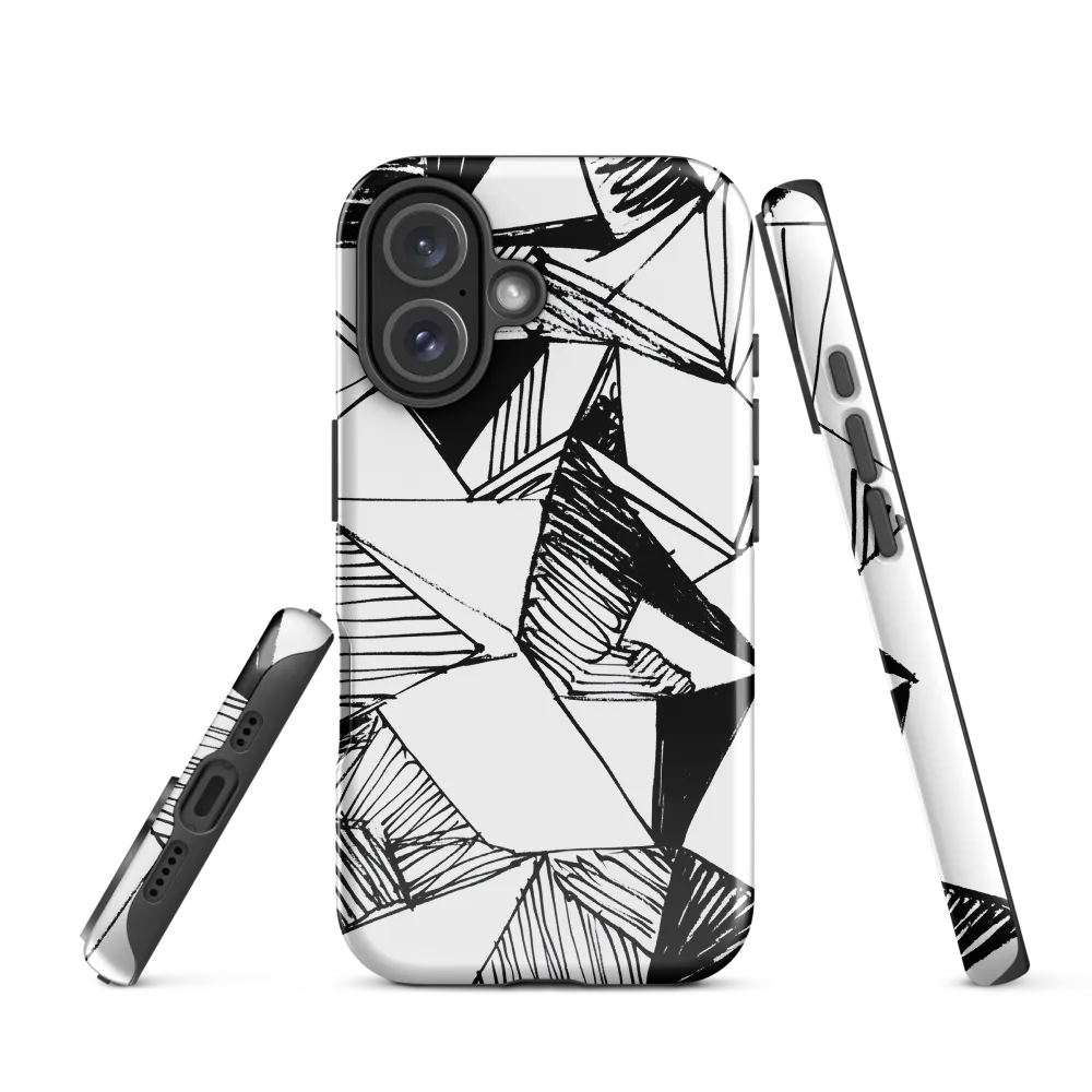 Dynamic Geometry in Ink | Phone Case |  16 | Tough Case | Glossy