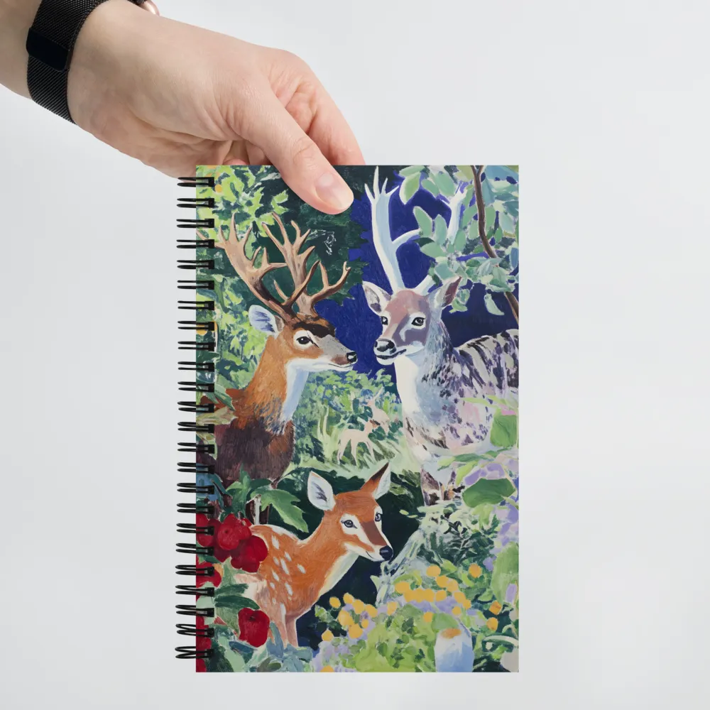 Whispers of the Forest: A Deer Gathering | Spiral Notebook