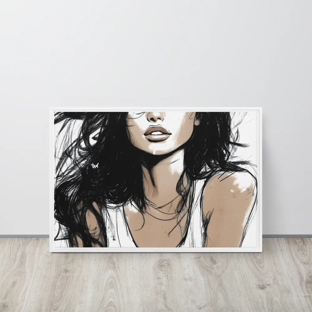 Whispers of Elegance | Canvas with White Frame | 20″×30″