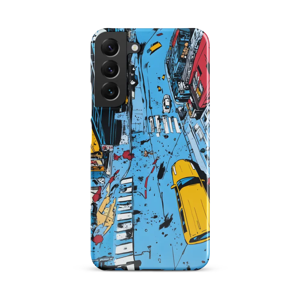 Urban Chaos: Aerial View of City Life | Phone Case |  S22 Plus | Snap Case | Glossy