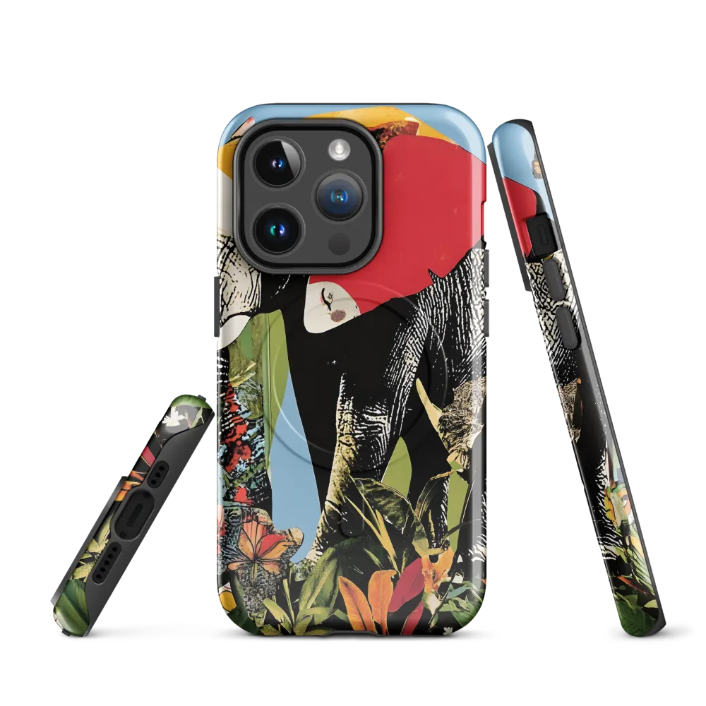 Harmony of Nature: The Elephant's Embrace | Phone Case |  14 Pro | MagSafe® Tough Case | Glossy