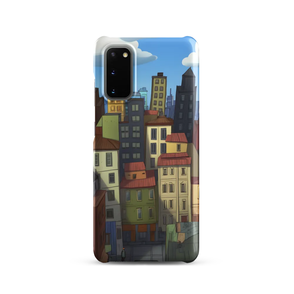 Urban Symphony: A Colorful Cityscape | Phone Case |  S20 | Snap Case | Matte