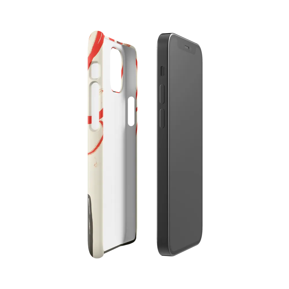 Dramatic Elegance in Red and Black | Phone Case |  12 Mini | Snap Case | Glossy