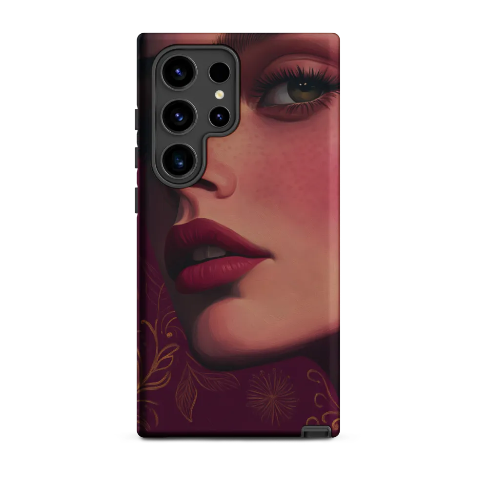 Ember Portrait with Golden Filigree