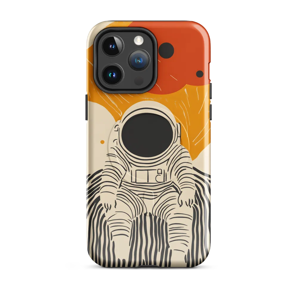 Astronaut in Cosmic Thoughts | Phone Case |  14 Pro Max | MagSafe® Tough Case | Glossy