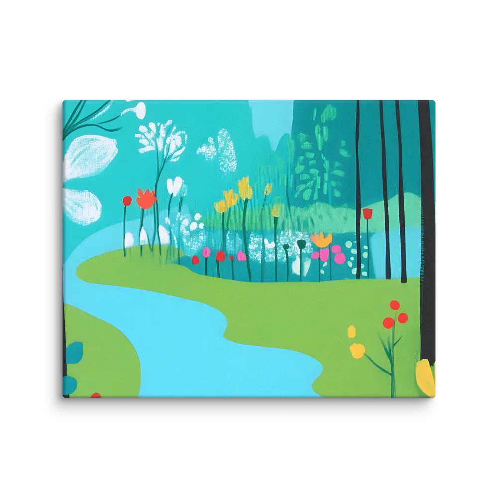Whispers of Spring: A Colorful Retreat | Canvas | 8″×10″