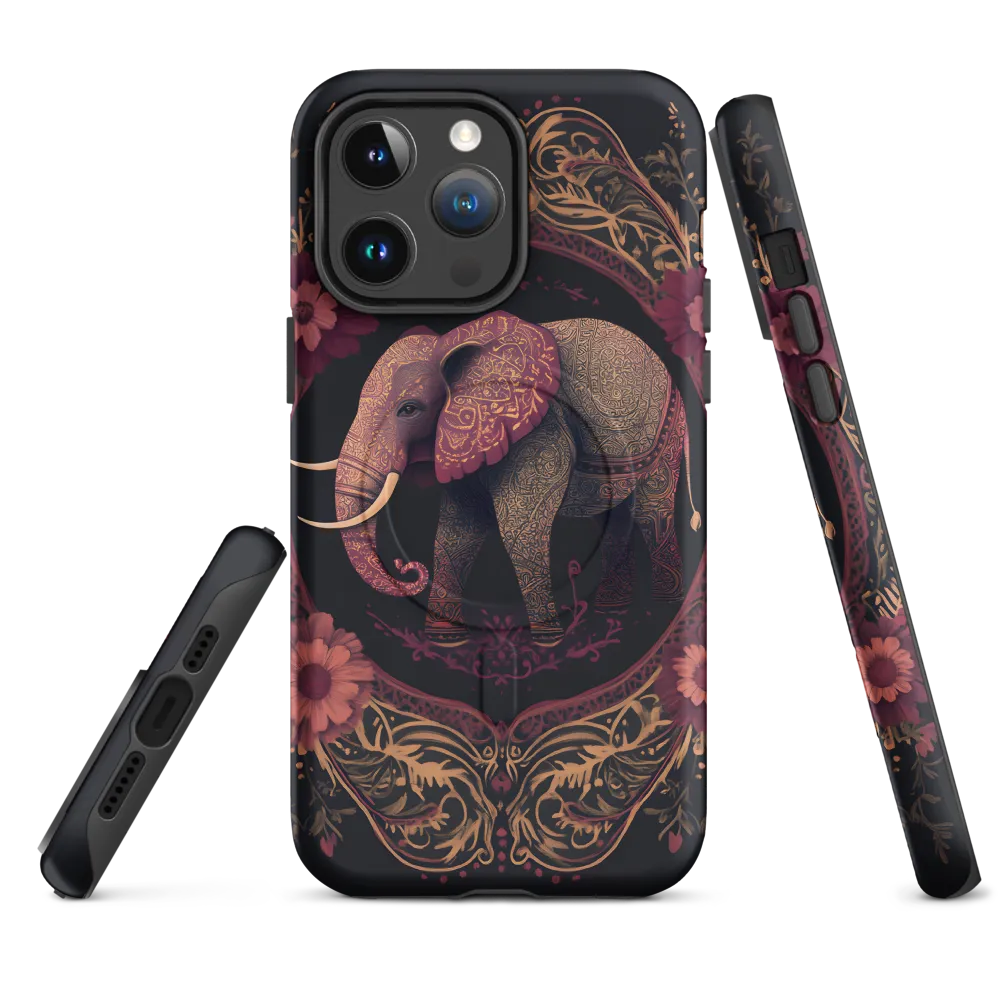 Regal Reverie: The Ornate Elephant | Phone Case |  14 Pro Max | MagSafe® Tough Case | Matte