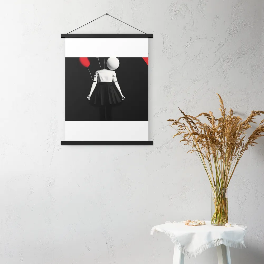 Suspended in Mystery | Poster With Black Wood Hanger | 18″×24″