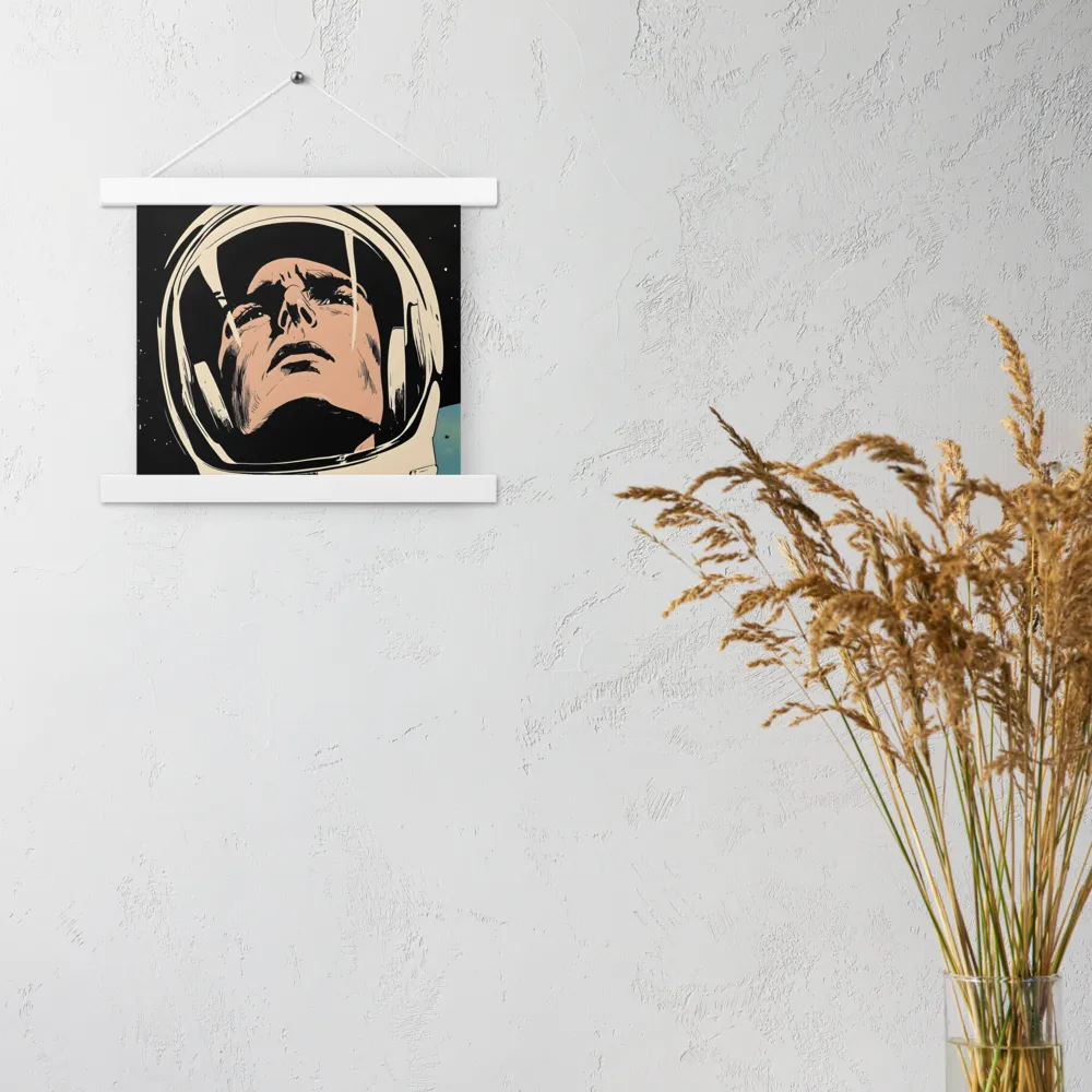 Gaze of the Astronaut | Poster With White Wood Hanger | 10″×10″