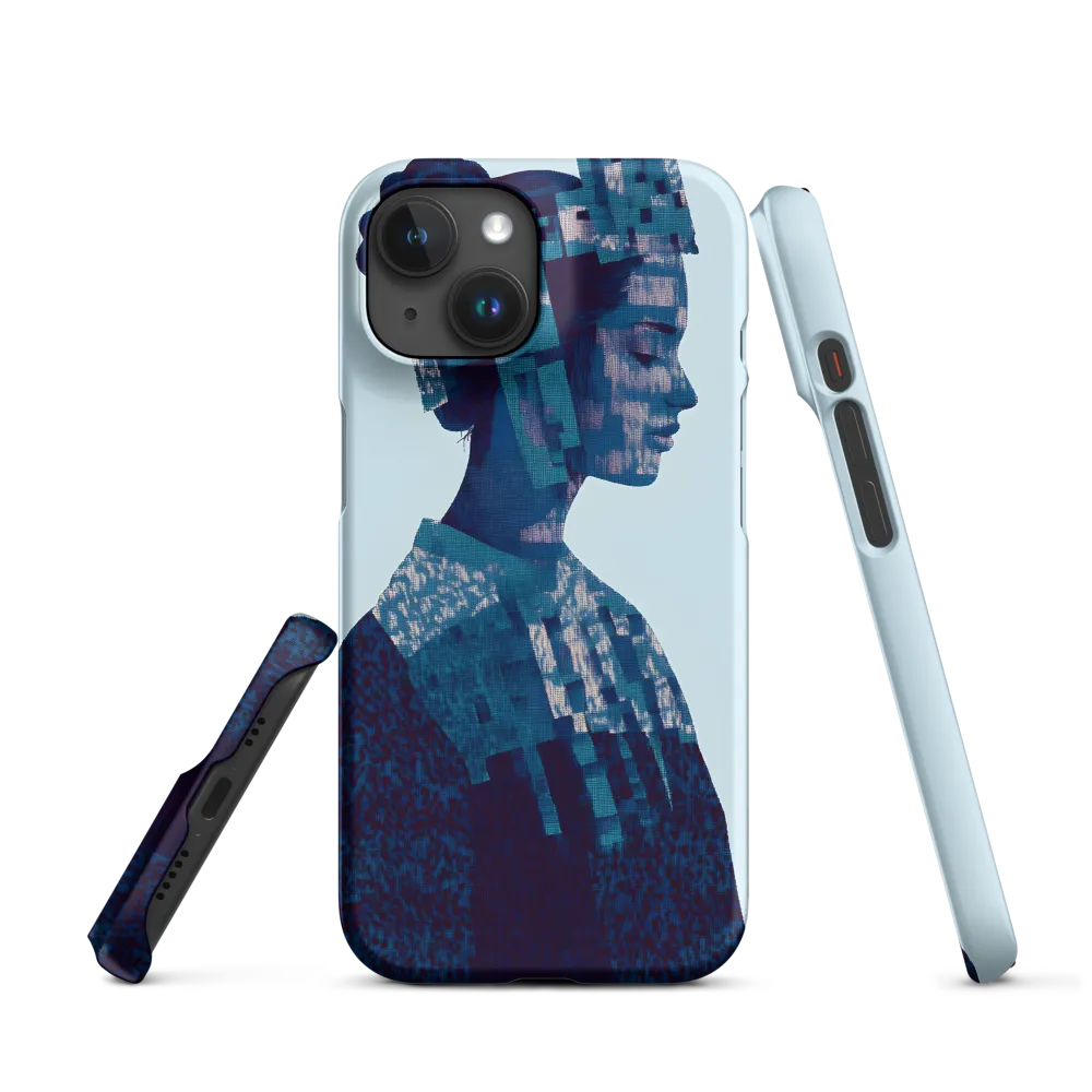 Digital Portrait in Abstract Blue