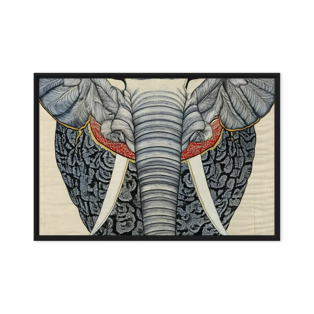 Majesty of the Elephant | Canvas with Black Frame | 24″×36″