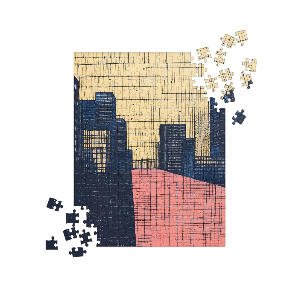 Urban Echoes: A Minimalist Cityscape | Jigsaw Puzzle | 252/520 pieces